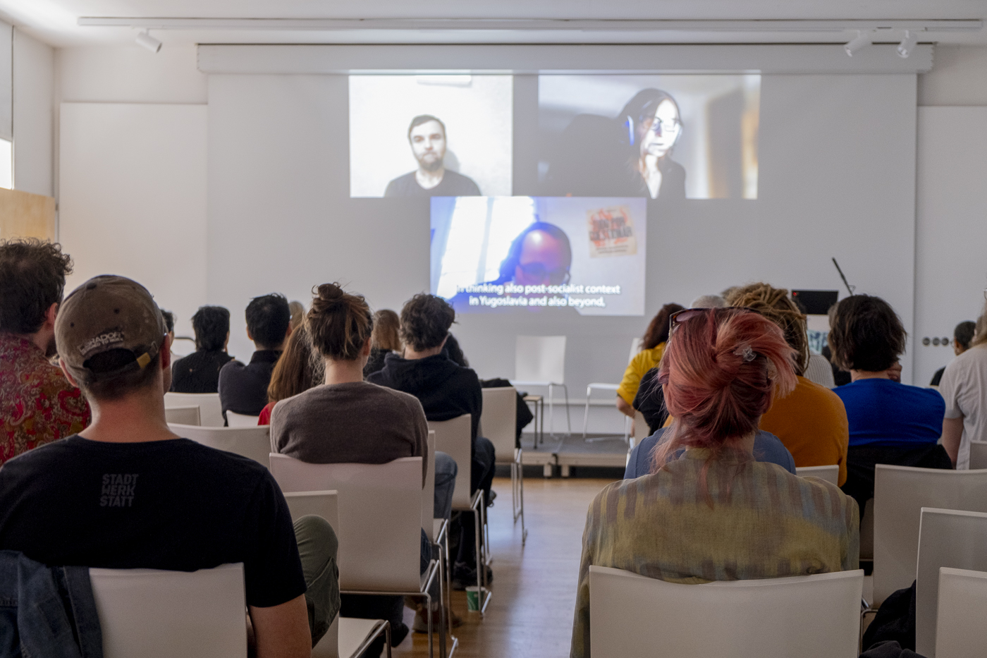 AMRO24 Exhibitions "Morning Session: Insurgent Flows & Materiality of Clouds", by Adnan Hadzi & Marina Gržinić & Tjaša Kancler & Jovita Pristovšek & Pluriversidad Nómada & Kim Carrington & Elliot Perkins / Ultra-red